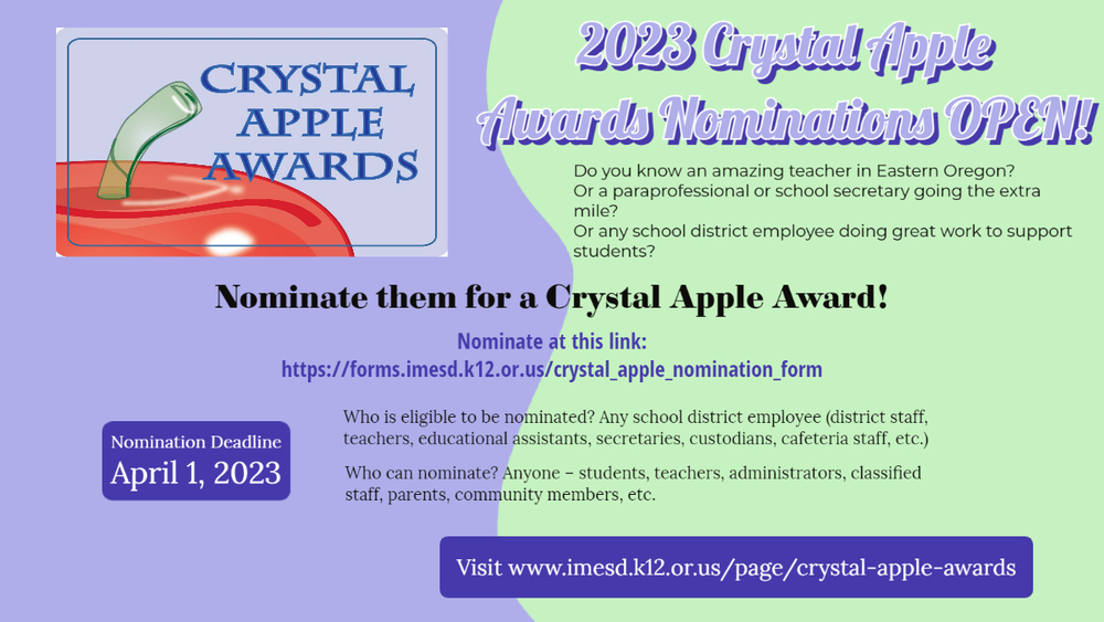 Crystal Apple Award Nominations are Open