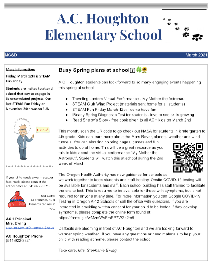 Spring Events - check out the March newsletter