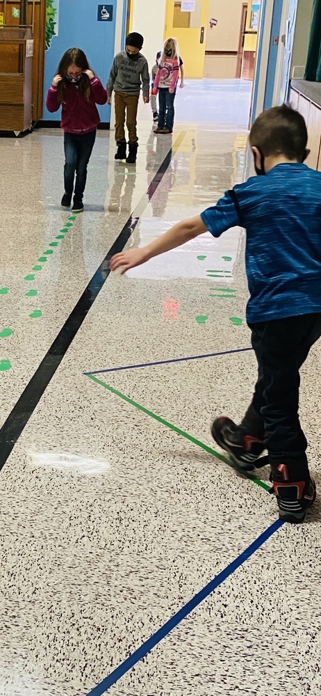 Get the wiggles out with a sensory path!