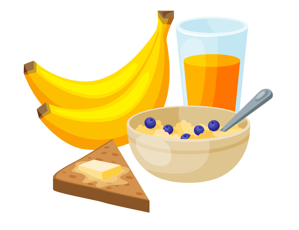 breakfast foods and orange juice