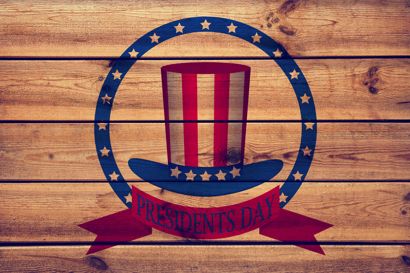 presidents day words on wood