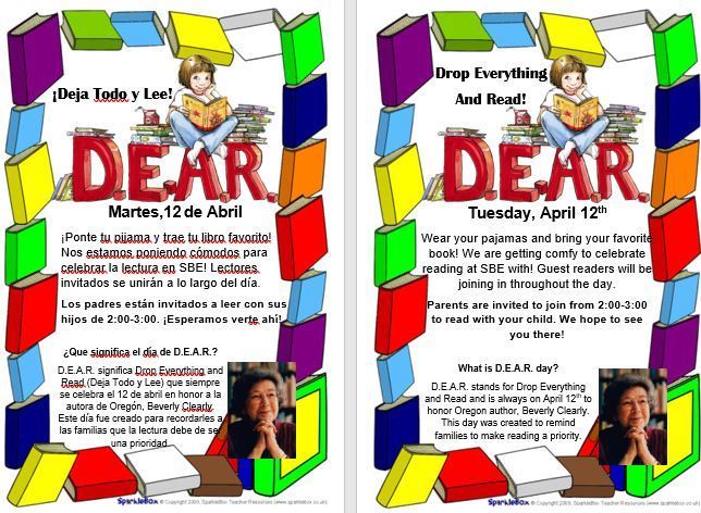 Flyer sharing information about D.E.A.R. day at Sam Boardman