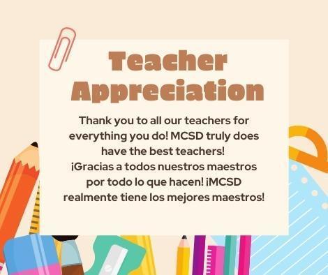 Teacher appreciation